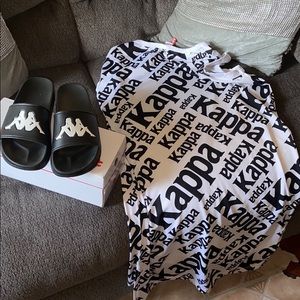 Kappa dress and slides dress is a medium